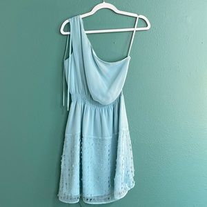 Gianni Bini One Shoulder Turquoise Dress (S)